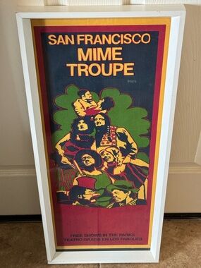 San Francisco Mime Troupe Vintage Poster Art Print Dina Redman ORIGINAL RARE
